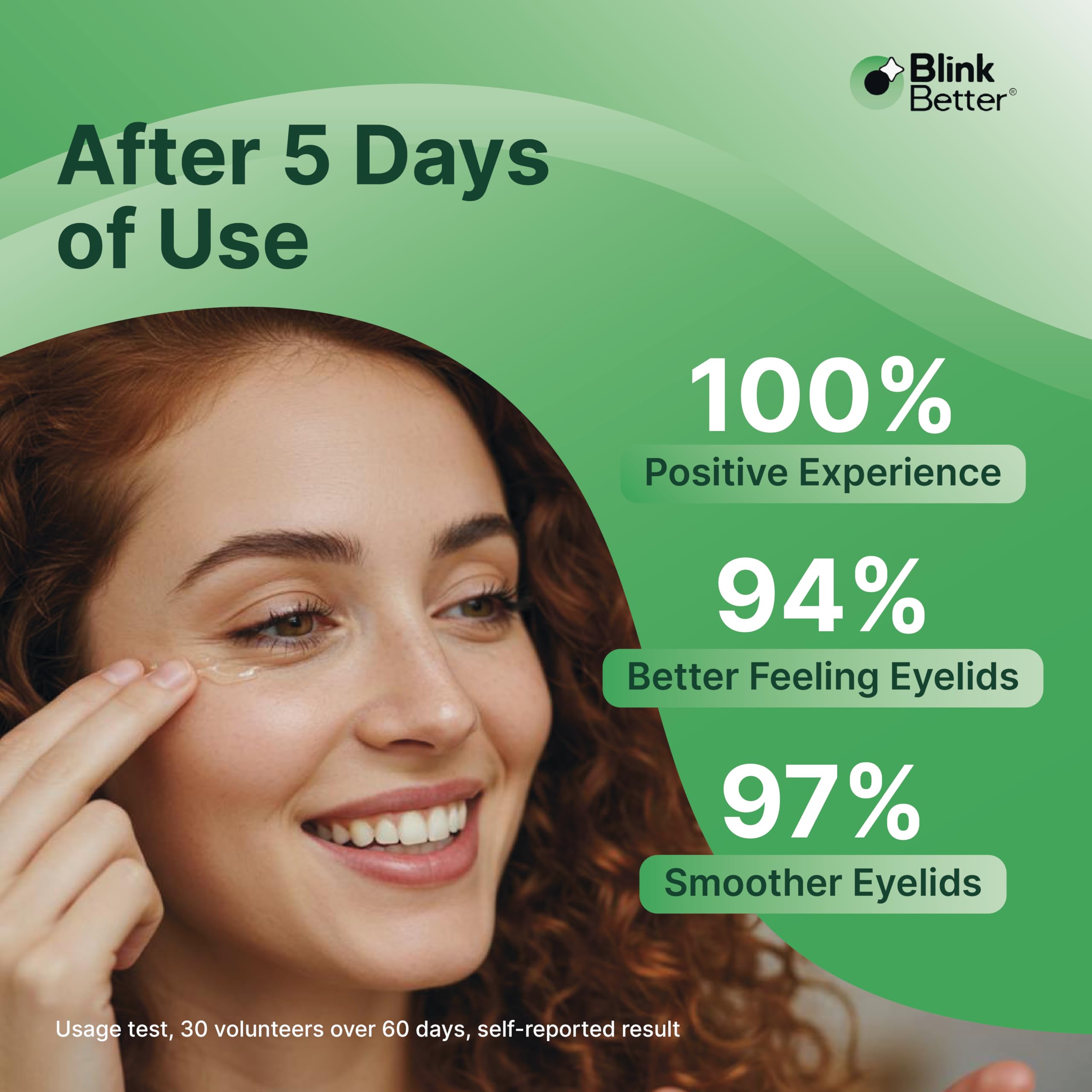 Ilustración de centella y tea tree en la fórmula BetterLids para cuidado suave.