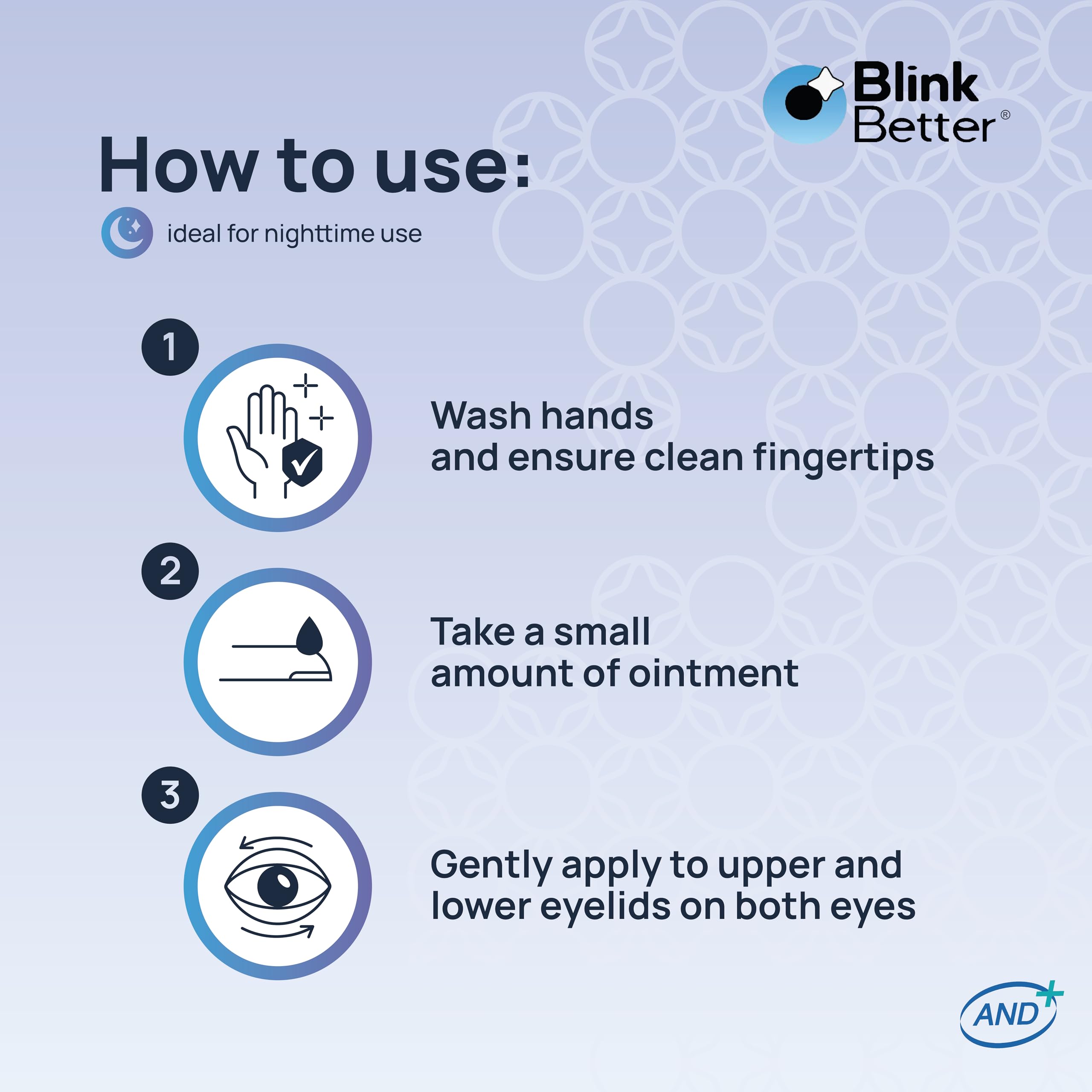 BlinkBetter BetterLids vitamina E aporta cuidado para la zona ocular.