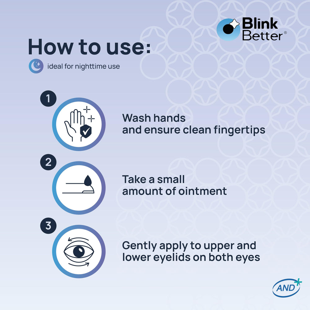 BlinkBetter BetterLids vitamina E aporta cuidado para la zona ocular.