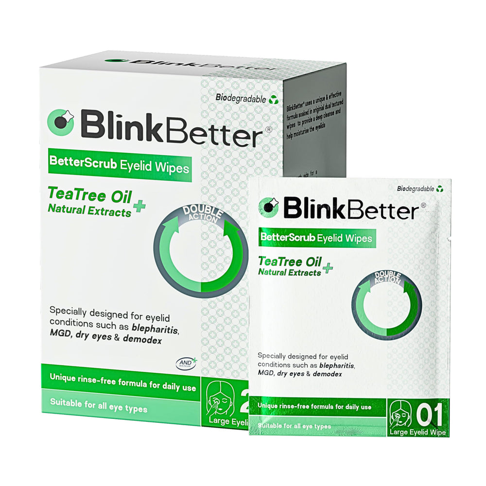 BlinkBetter: toallitas para párpados con árbol de té para limpieza suave.