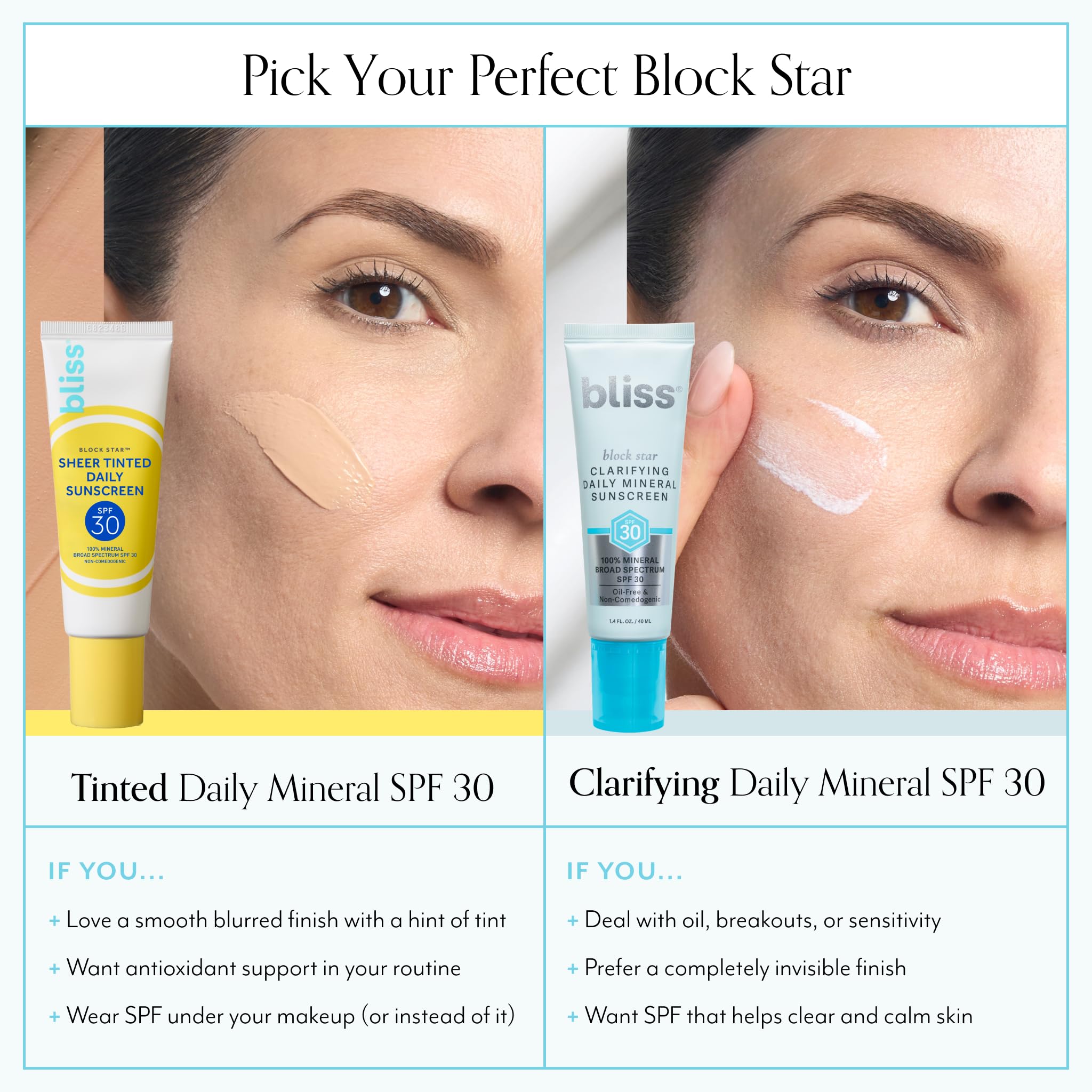 Clarifica poros con Bliss Block Star para una apariencia más limpia.
