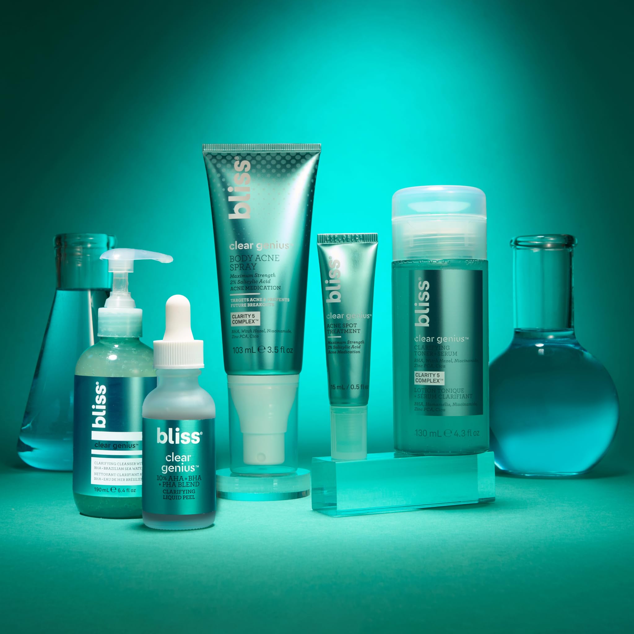 Brazilian sea water ingredient reference in Bliss Clear Genius adds detoxifying cleansing notes.