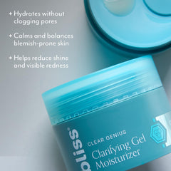 Bliss Clear Genius, textura del gel que hidrata sin peso.