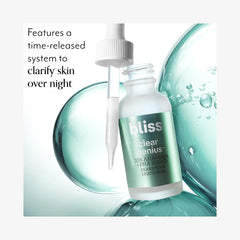 Bliss Clear Genius Peel textura líquida que purifica poros sin resecar.