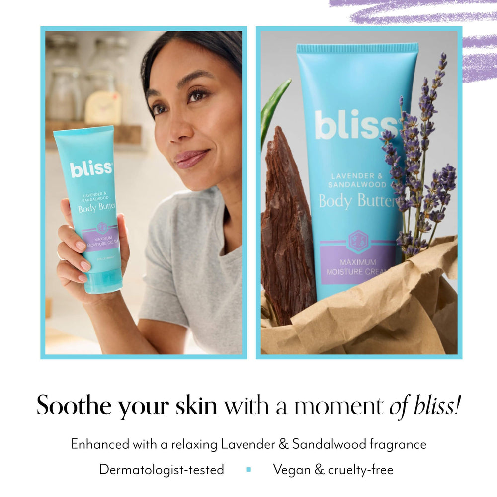 Ingredientes de Bliss con vitamina E y karite