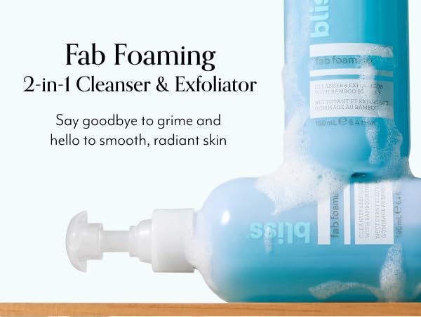 Bliss Fab Foaming: fórmula oil-free ideal para piel con brillo moderado.