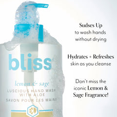 Bliss Jabón de Manos: espuma cremosa que cuida la piel tras cada lavado.