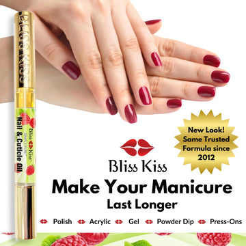 Bliss Kiss Envase Portatil: aceite de uñas ideal para retoques en cualquier lugar.
