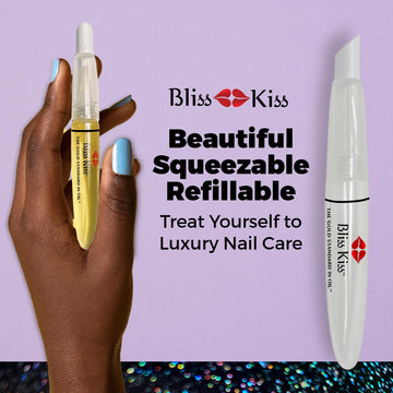Bliss Kiss manicura con acabado saludable y pulido.