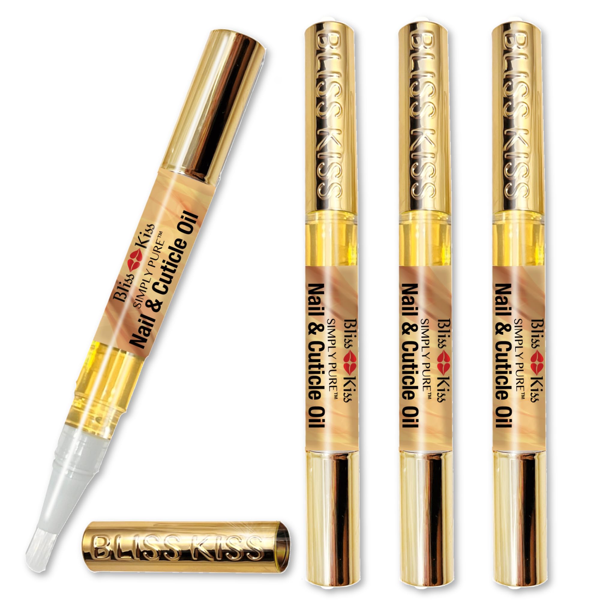 Bliss Kiss Simply Pure stylo huile cuticules vanille pour hydrater et assouplir les contours des ongles.