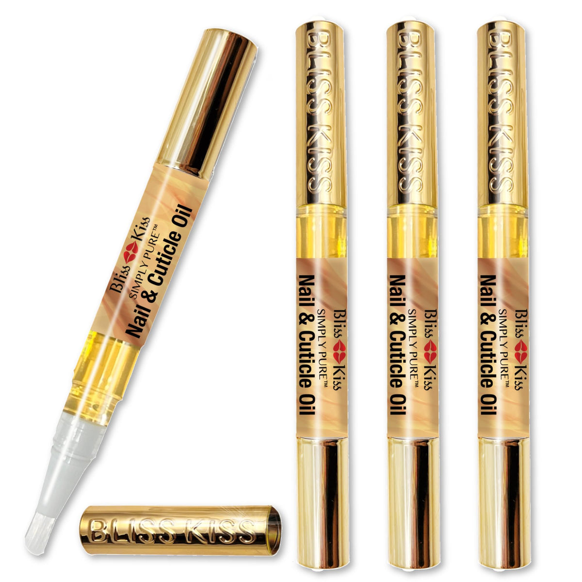 Bliss Kiss Simply Pure stylo huile cuticules vanille pour hydrater et assouplir les contours des ongles.