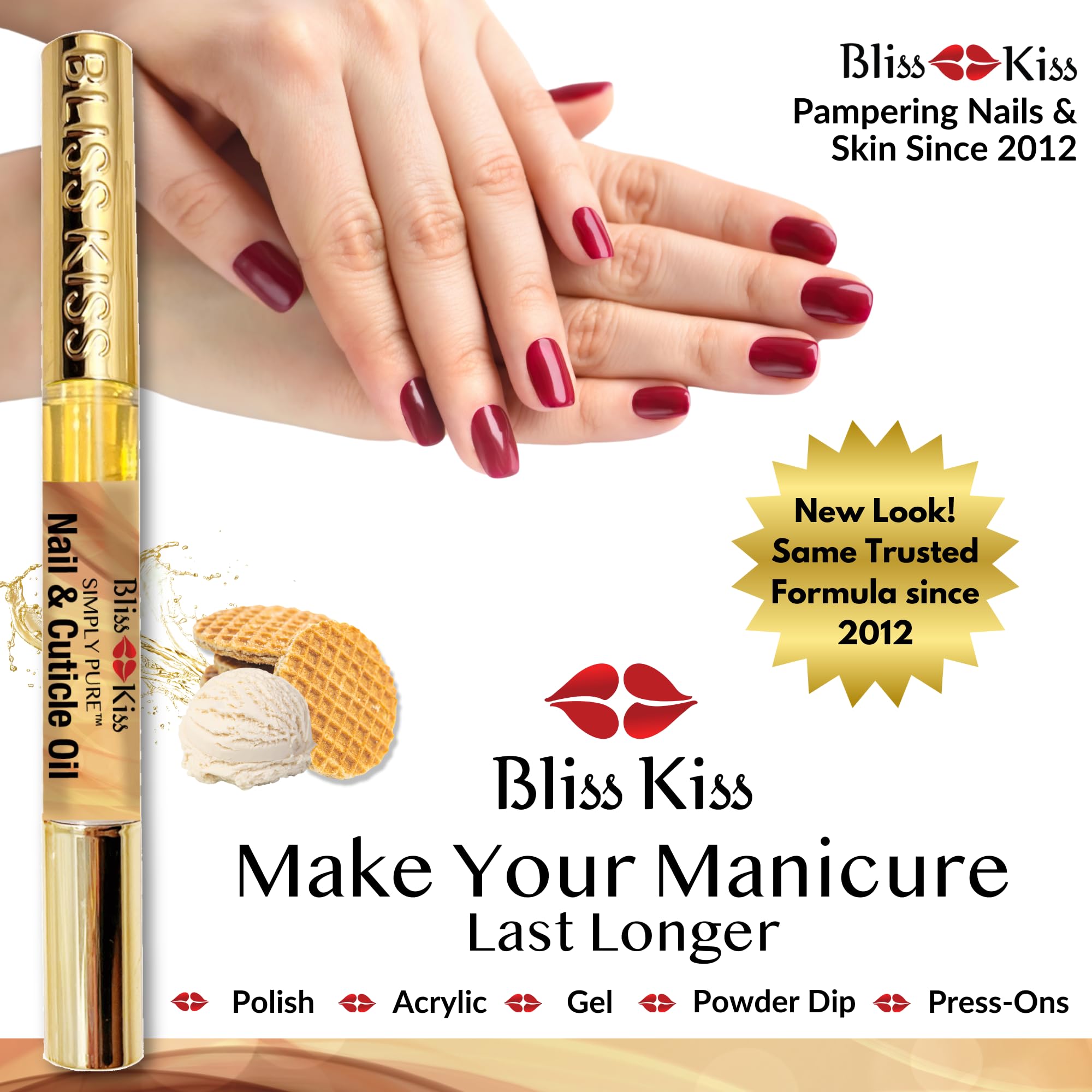 Bliss Kiss Simply Pure stylo après gel ou résine pour des ongles en meilleure apparence.