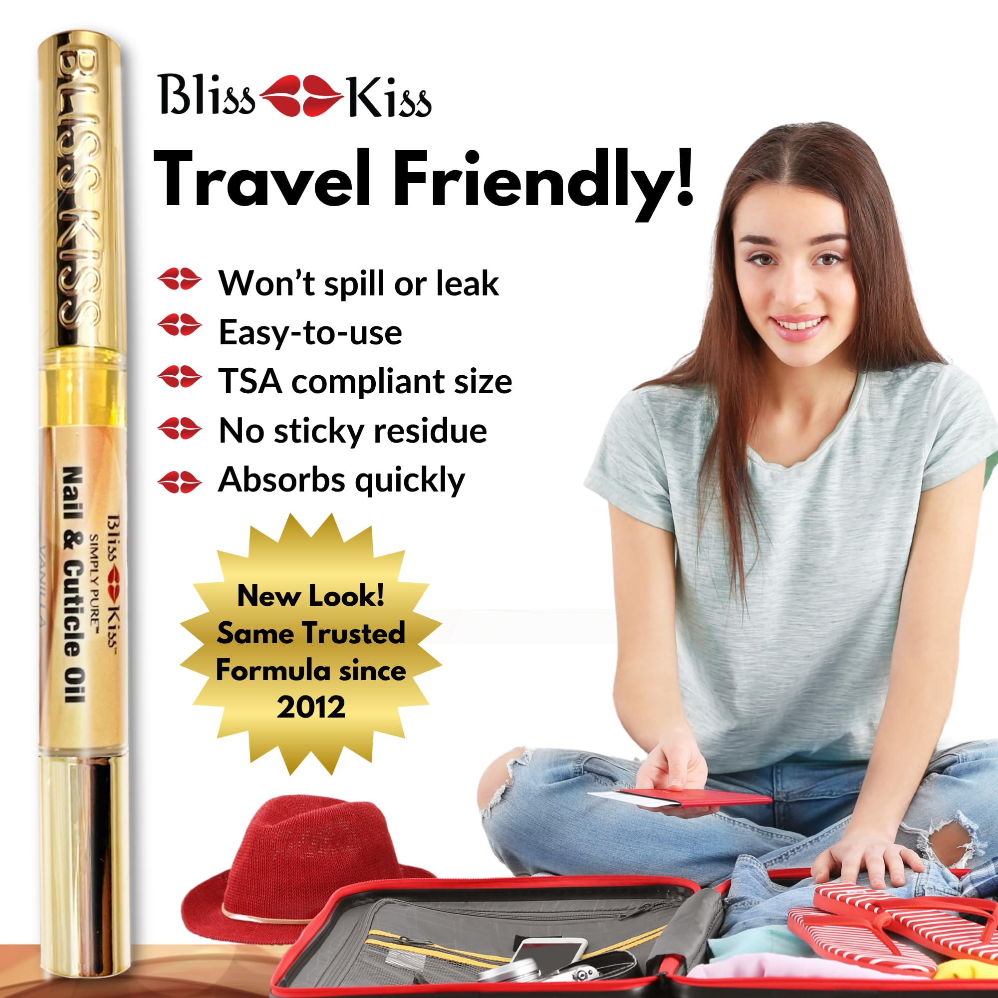 Bliss Kiss Simply Pure ingrédients propres sans parabènes ni phtalates.