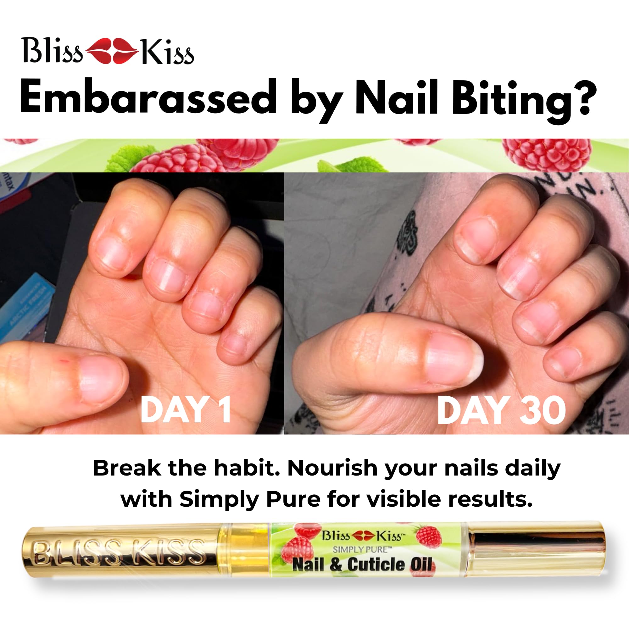Bliss Kiss Unas Resistentes Brillantes: fomenta uñas fuertes y con aspecto saludable.