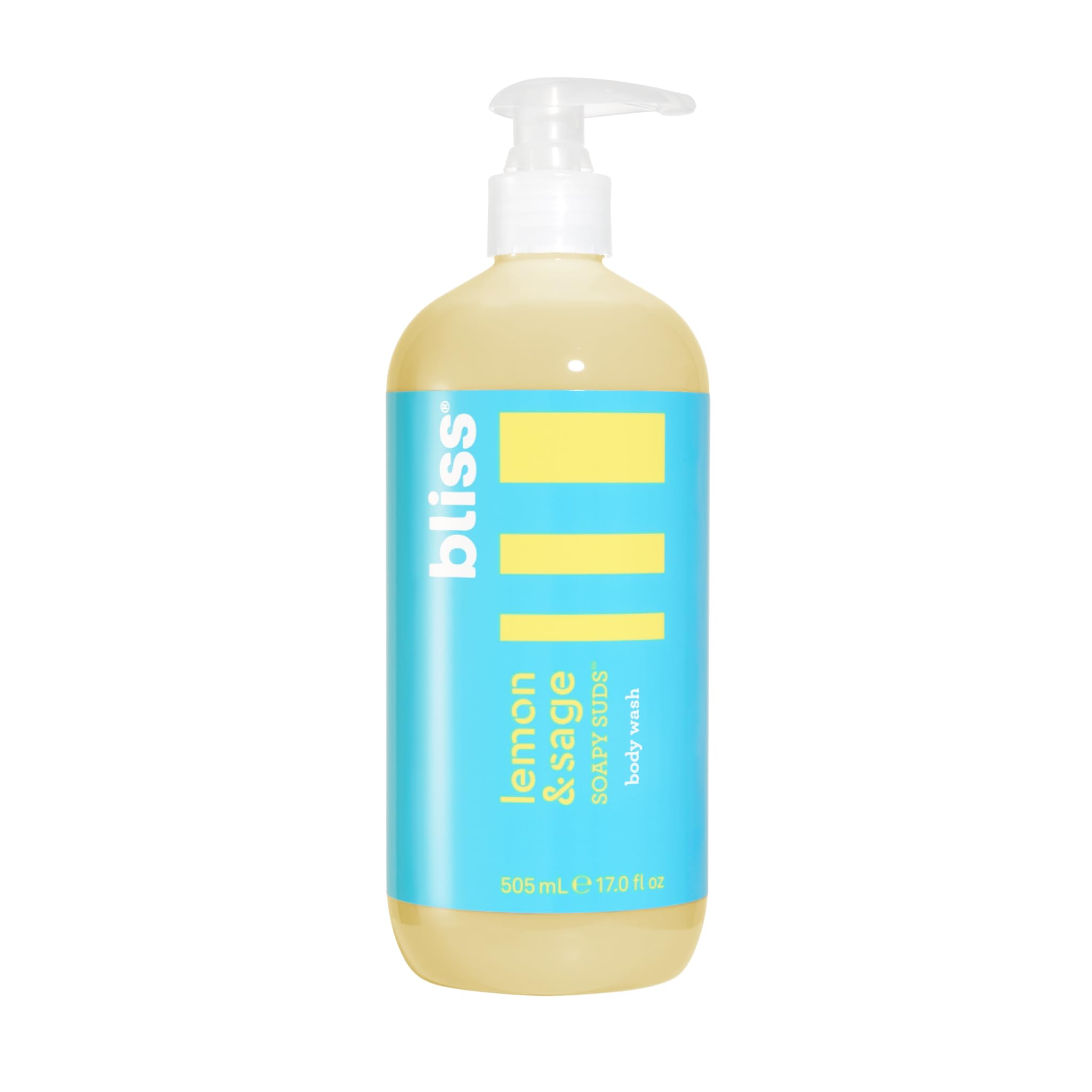 Bliss Lavado corporal espumoso Limón y Salvia en botella para despertar la ducha