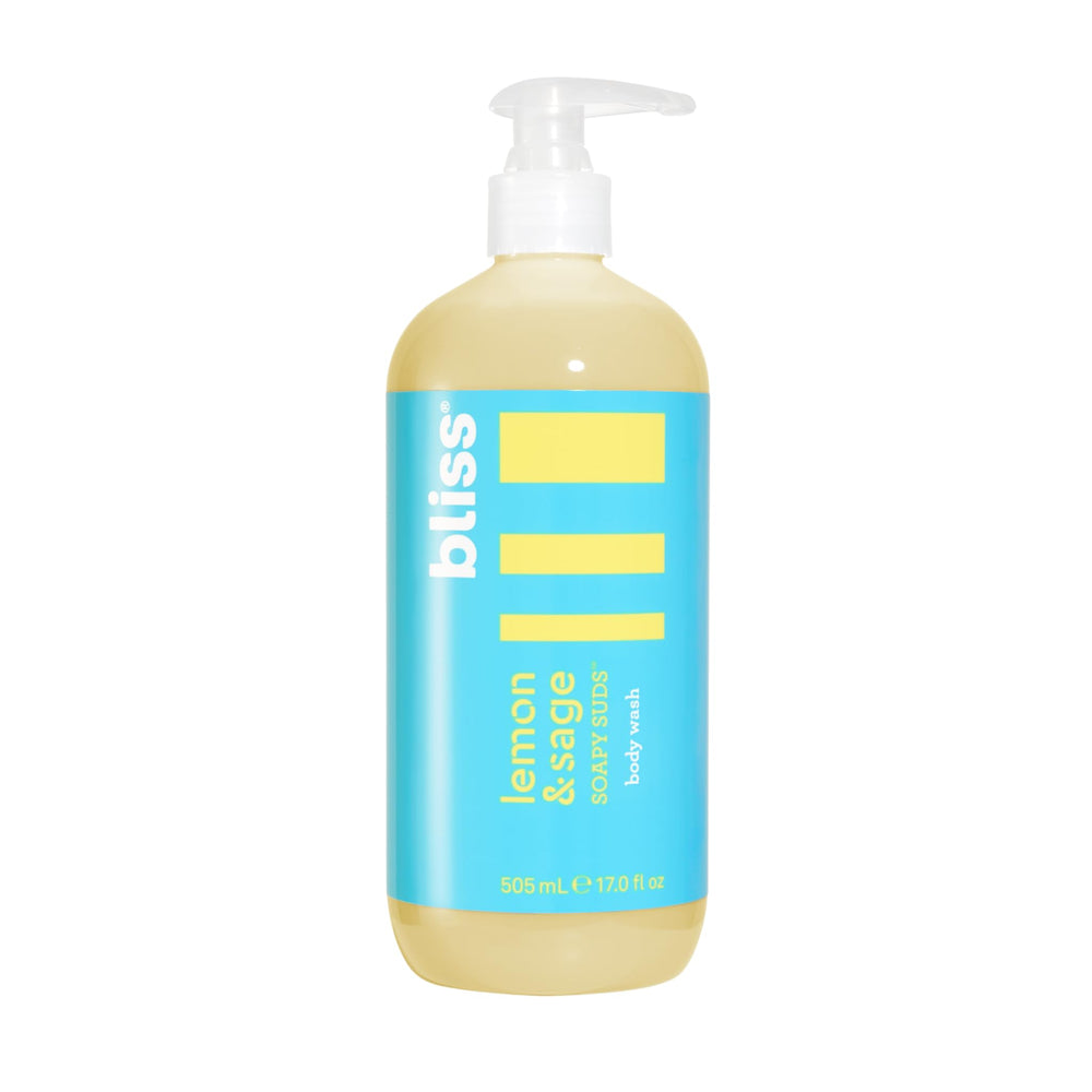 Bliss Lavado corporal espumoso Limón y Salvia en botella para despertar la ducha