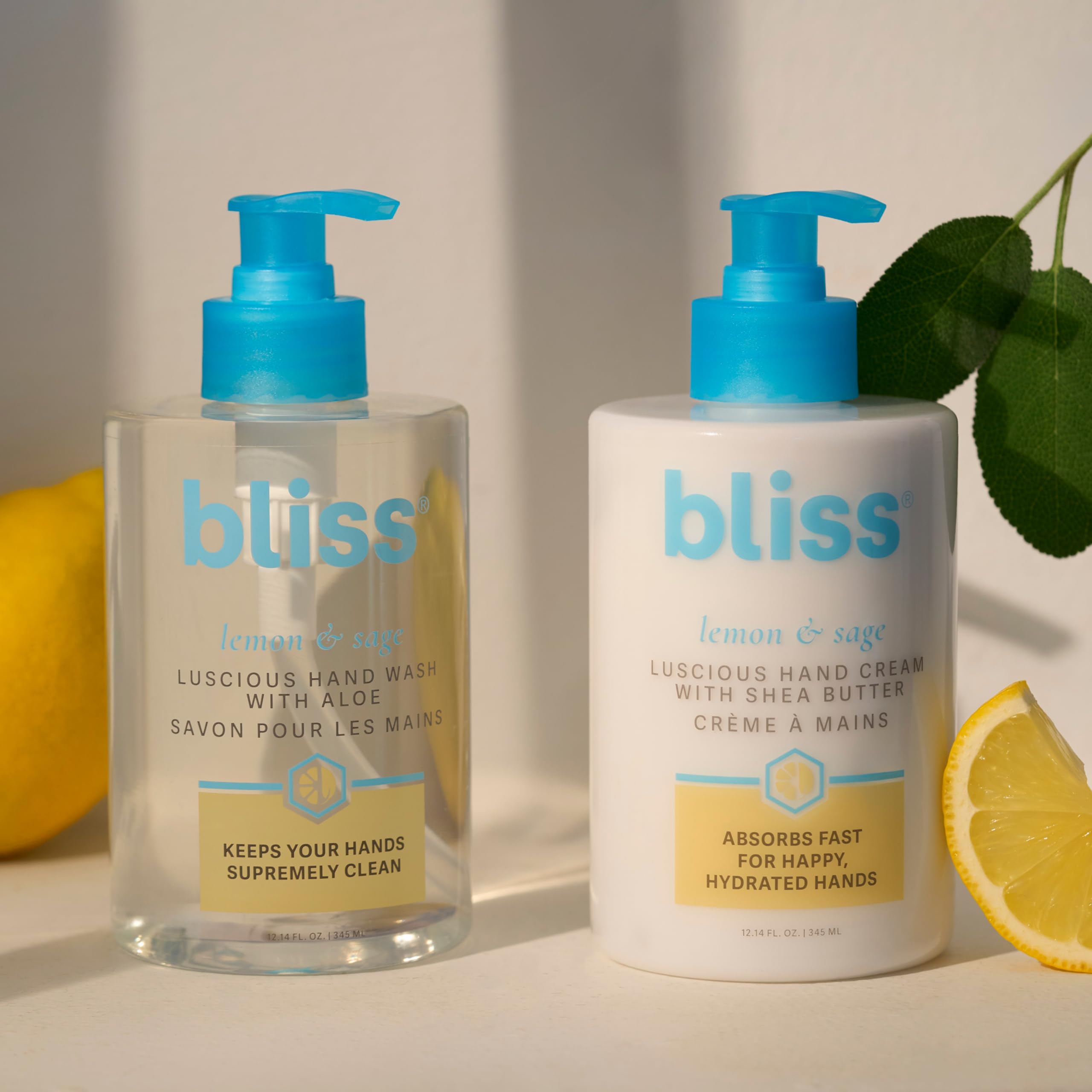 Bliss Lemon & Sage – Ingrédients aloe et coco visibles, hydratation naturelle pour la peau.