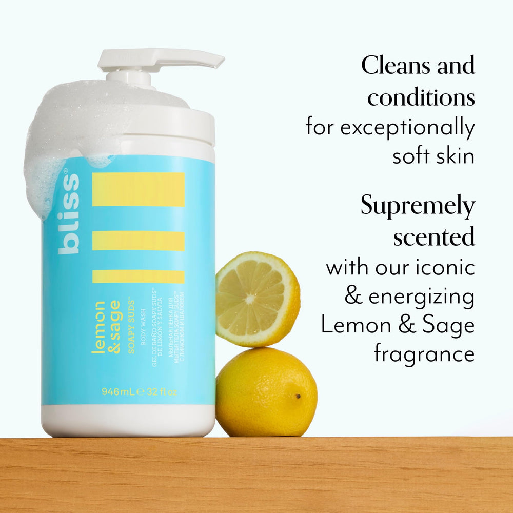 Aplicación fácil en la ducha con Bliss Espumoso Limón y Salvia