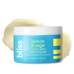 Bliss exfoliante corporal satinada limón y salvia, exfolia suavemente y deja piel suave.