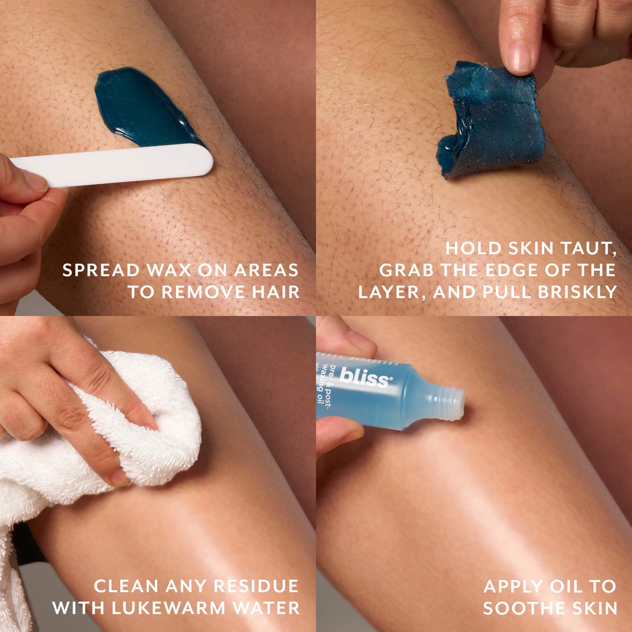 Bliss Poetic Waxing Kit: uso para cara y cuerpo con resultados limpios.