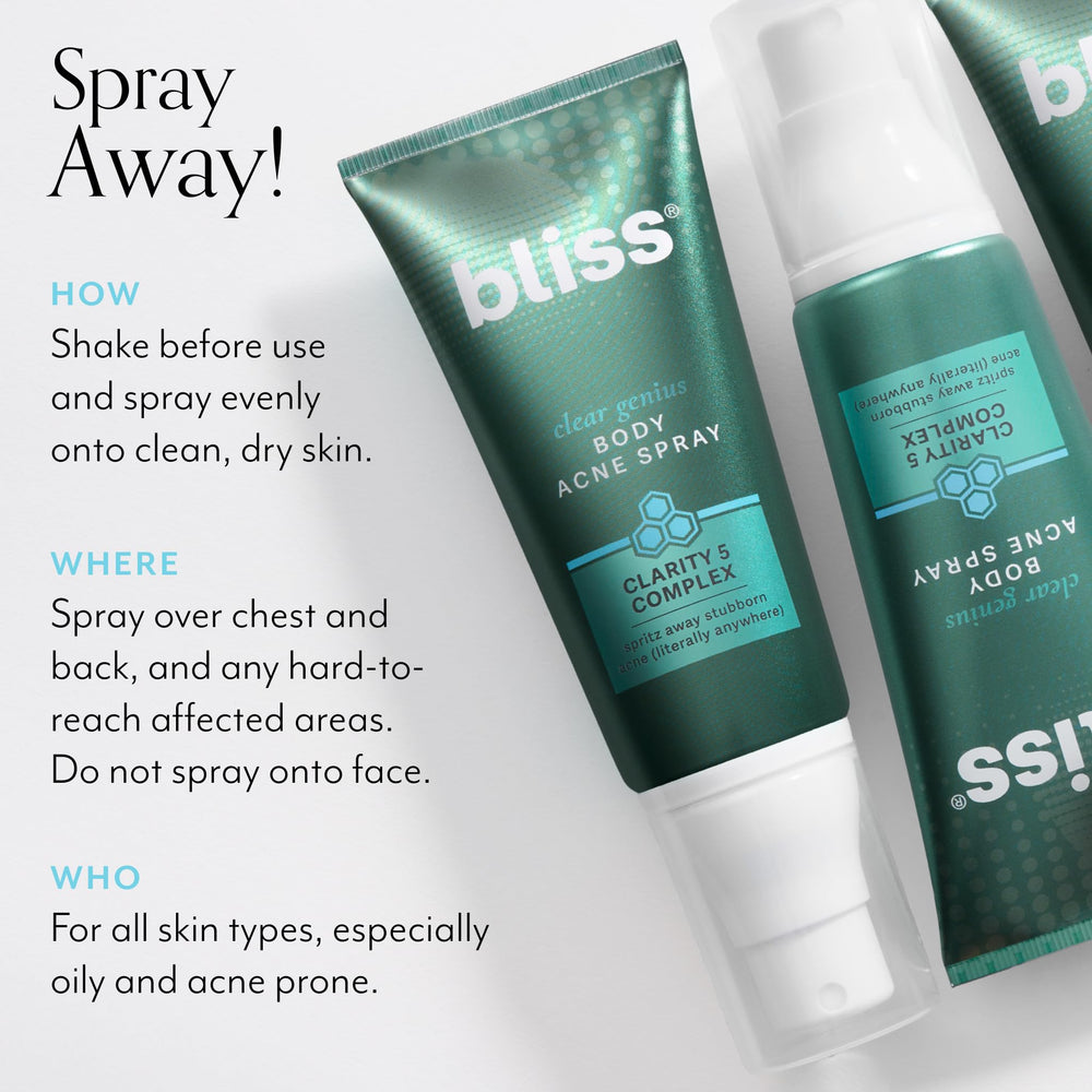Textura sin fragancia de Bliss Clear Genius, adecuada para pieles grasas