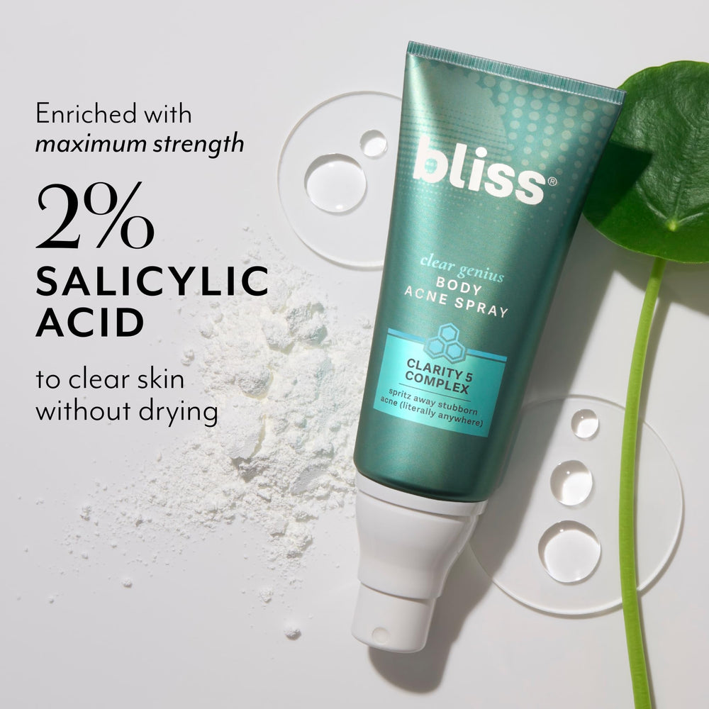 Uso diario con Bliss Clear Genius ayuda a mantener la piel limpia