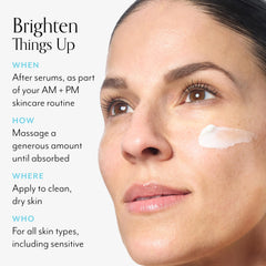 Bliss moisturizer application demonstrates fast absorption and daily hydration on skin.