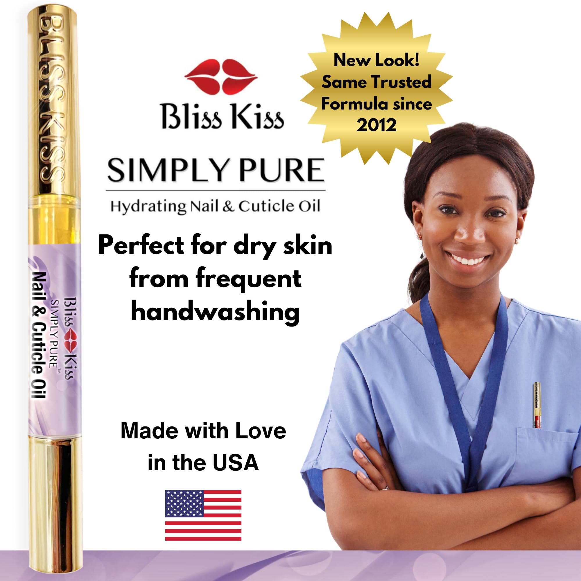 Bliss Kiss uñas dañadas tras extensiones con efecto suave y flexible.