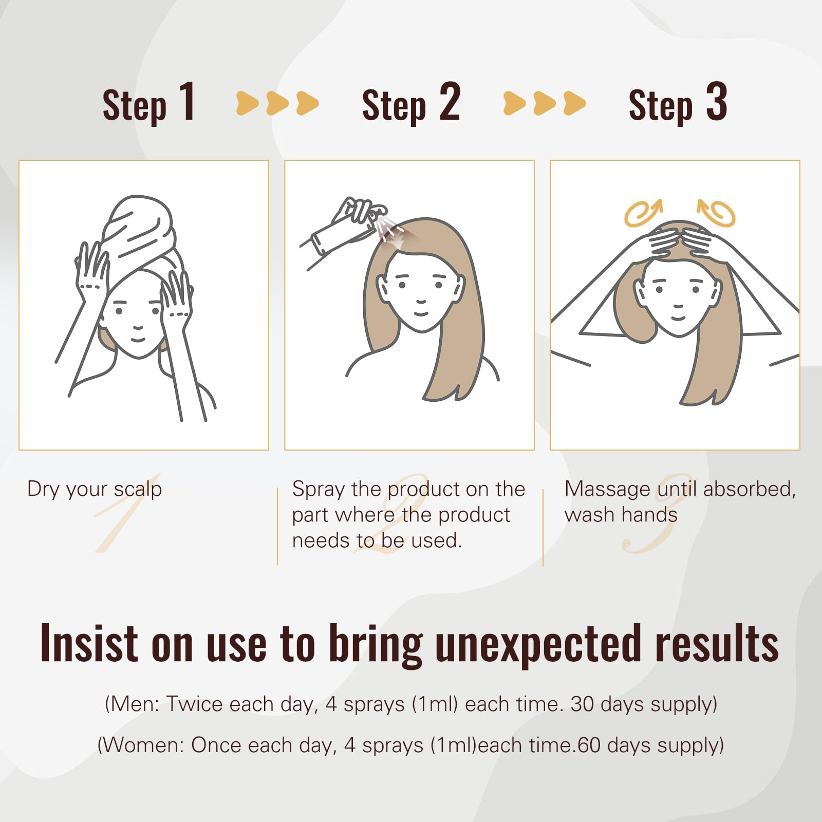 BLISSMATE Minoxidil, fórmula para mujeres con cabello más fuerte