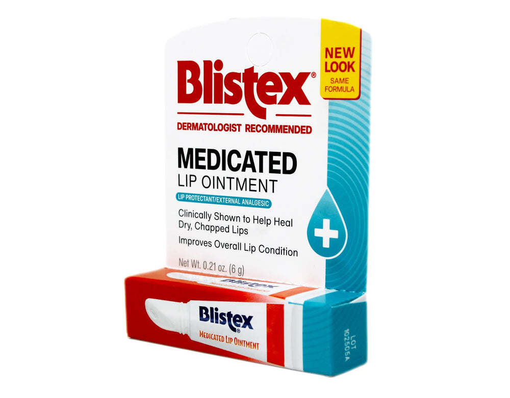 Blistex bálsamo labial medicado, embalaje-para-viaje, práctico para llevar a cualquier lugar.