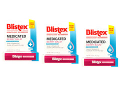 Blistex bálsamo labial medicado de frutos rojos, envase ergonómico para cuidado suave