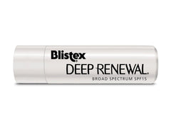 Blistex Renovación Profunda bálsamo labial con textura suave para hidratación.