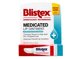 Blistex Medicated Lip Ointment tube 0.21 oz in an eight-pack, for daily hydration.