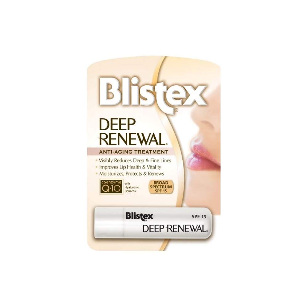 Bálsamo labial Blistex Renovación Profunda con protección solar para labios suaves y saludables.