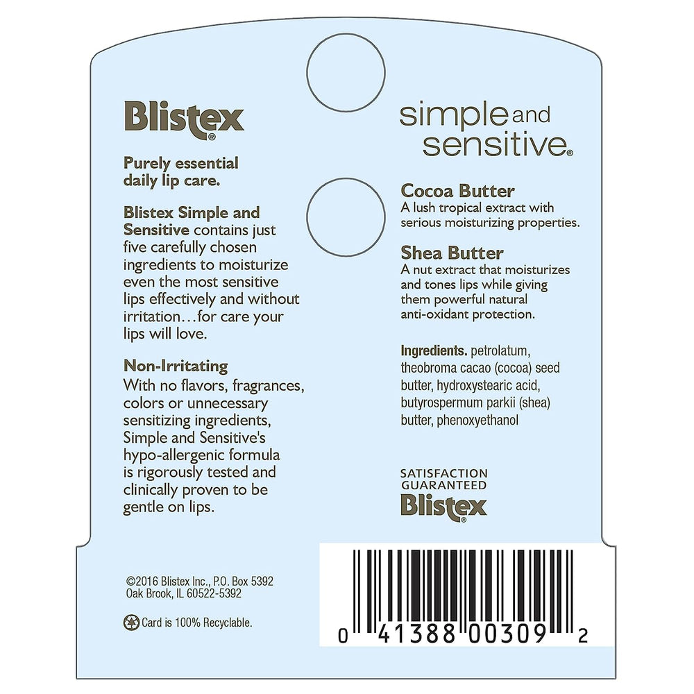 Blistex Simple & Sensitive textura suave para labios sensibles