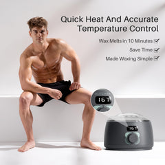BLITZWAX calentador cera con pantalla facilita control de temperatura.