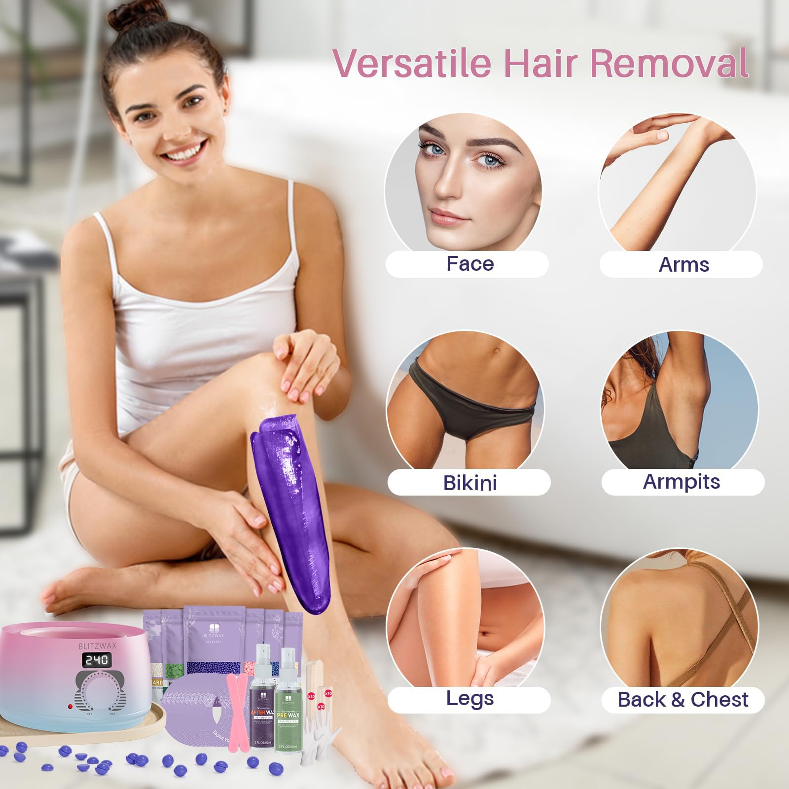 BLITZWAX cera-piel-sensible ofrece experiencia suave para piel sensible