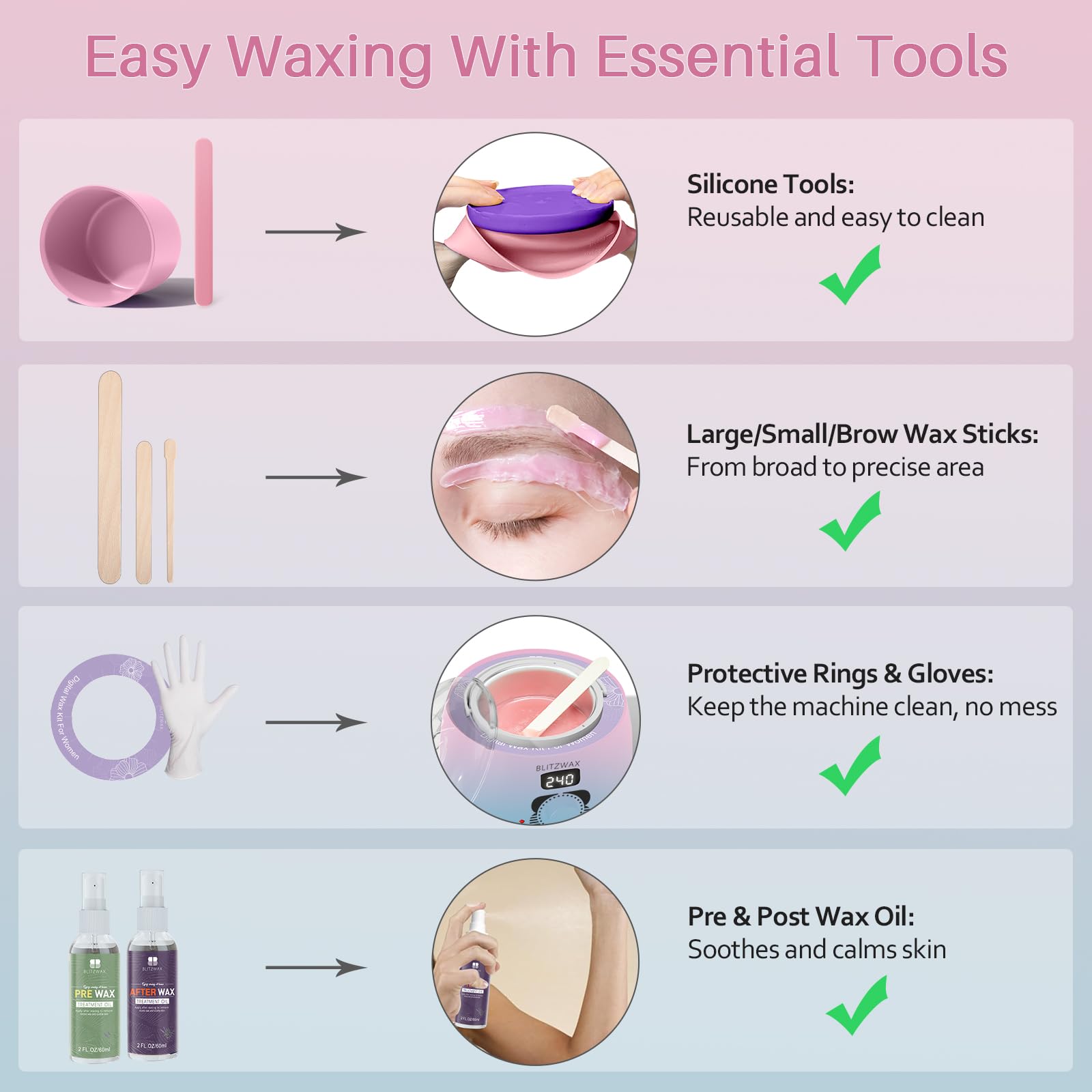 BLITZWAX ideal-para-bikini depilación precisa en zonas delicadas