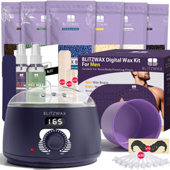 BLITZWAX kit cera dura para hombres, cara; depilación suave y precisa.