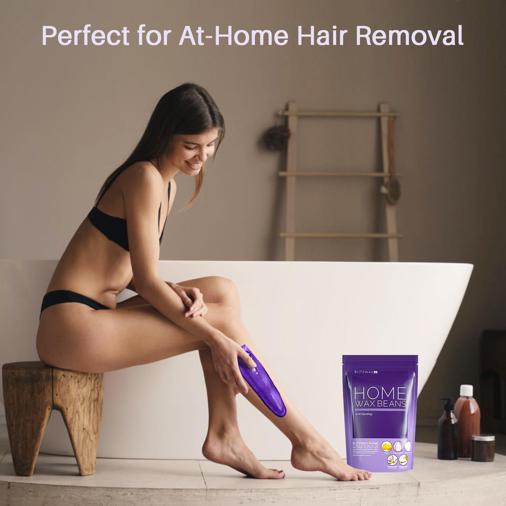 BLITZWAX heat-friendly wax with temperature control for comfortable waxing.
