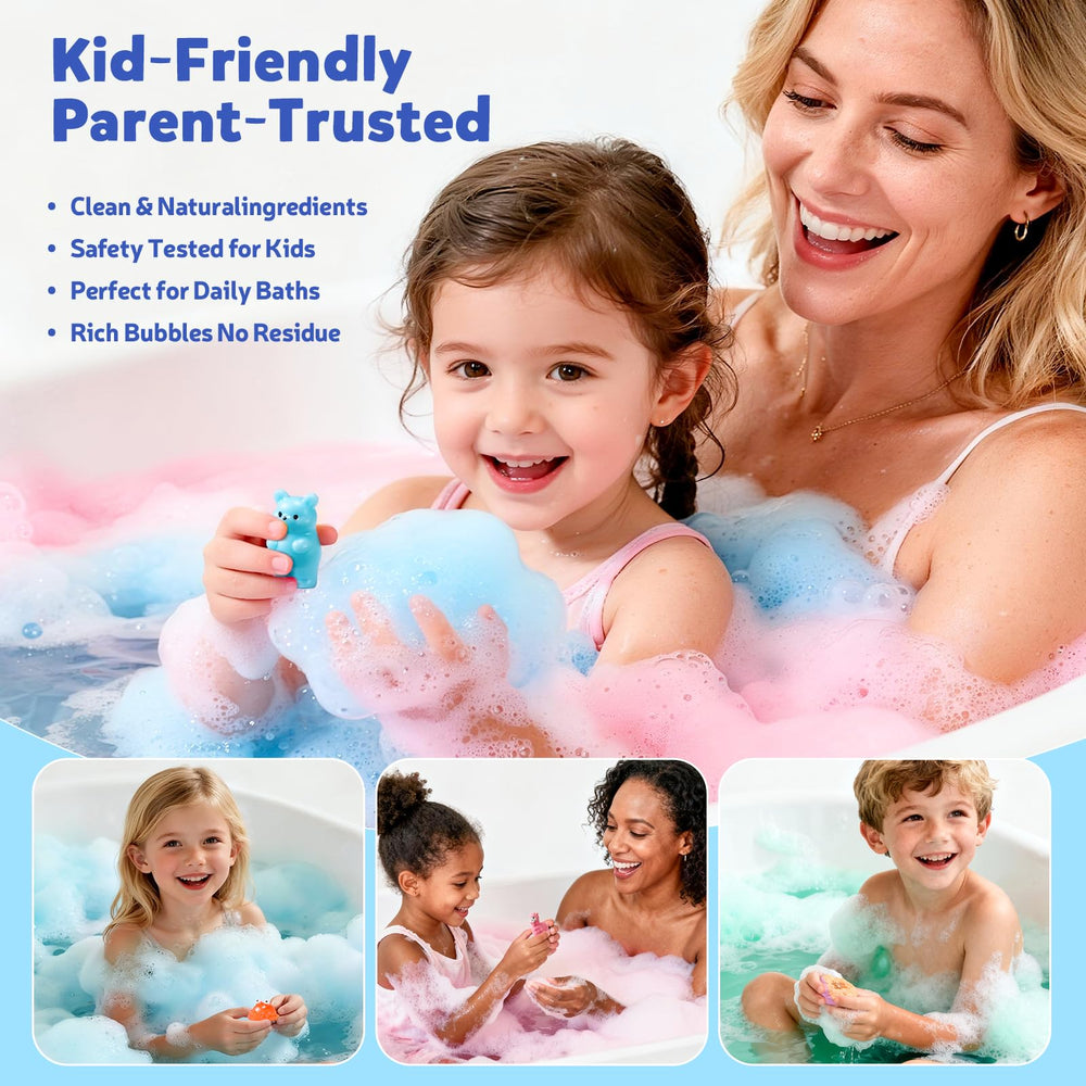 BloomFizzy ingredientes suaves y seguros para la piel sensible de niños.