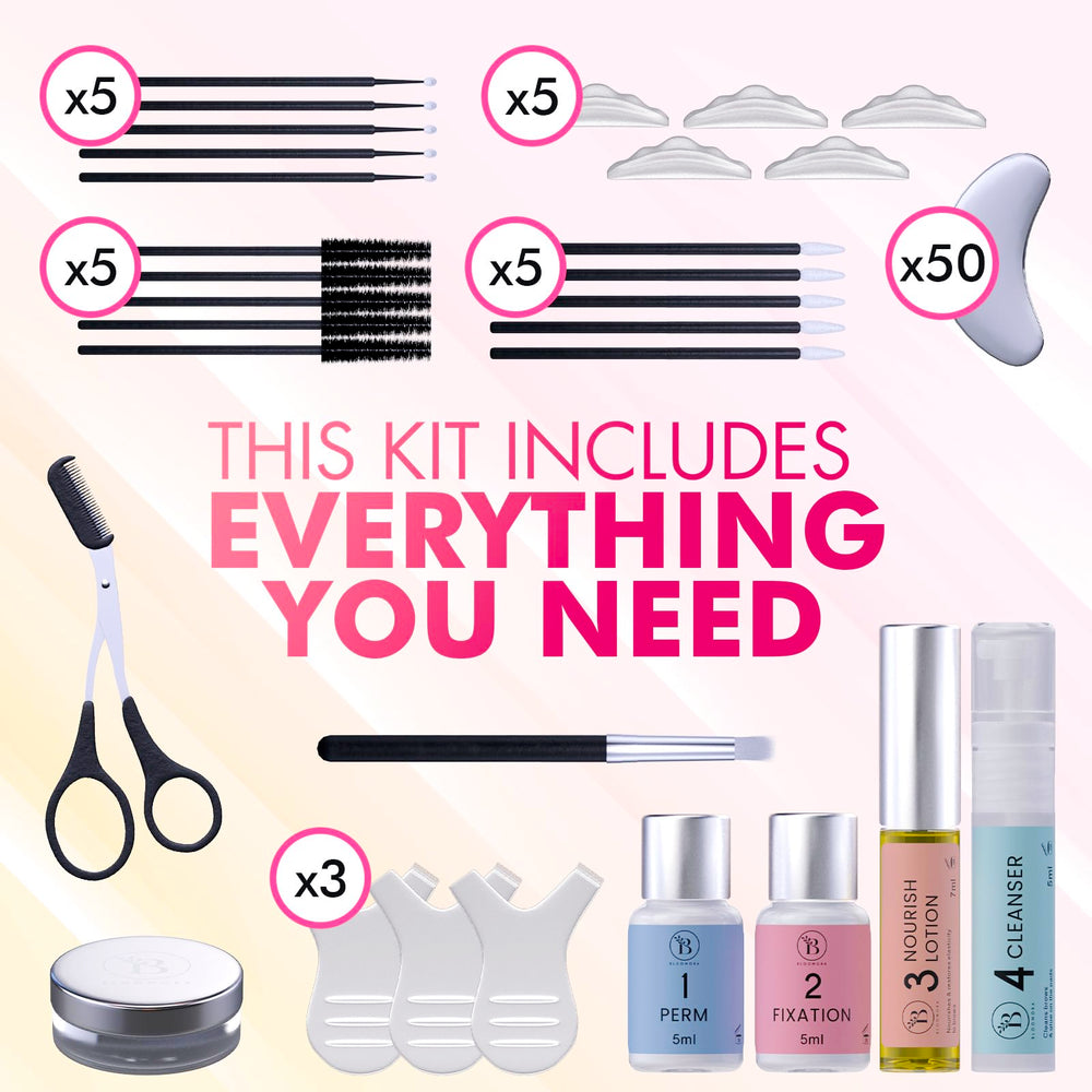 BLOOMORA kit de laminación: uso rutinario para cejas definidas.