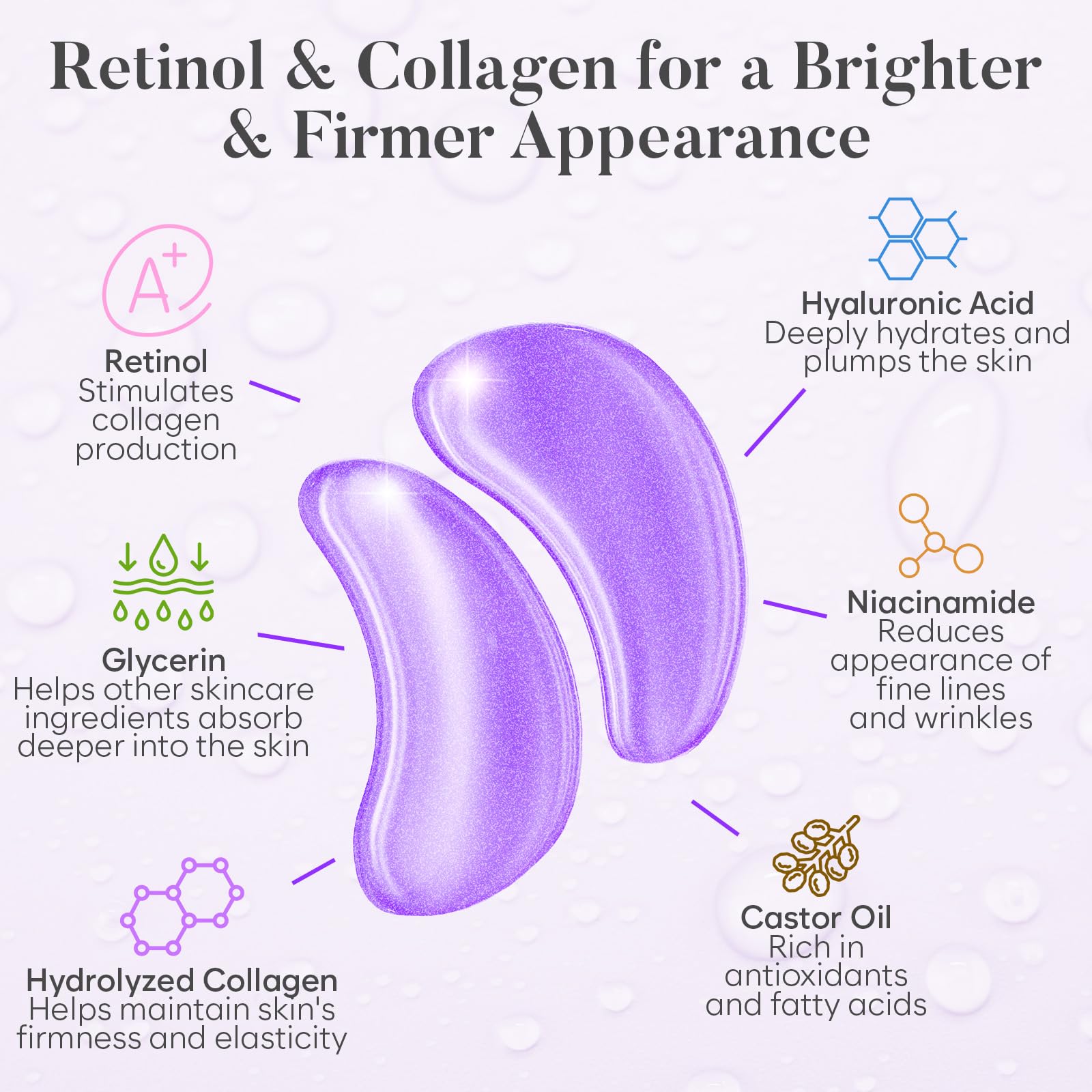 BLOOMORA parches ojos hidratación intensa para mirada fresca y revitalizada.