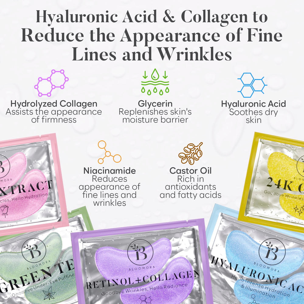 Parches BLOOMORA de té verde para revitalizar la mirada y descongestionar