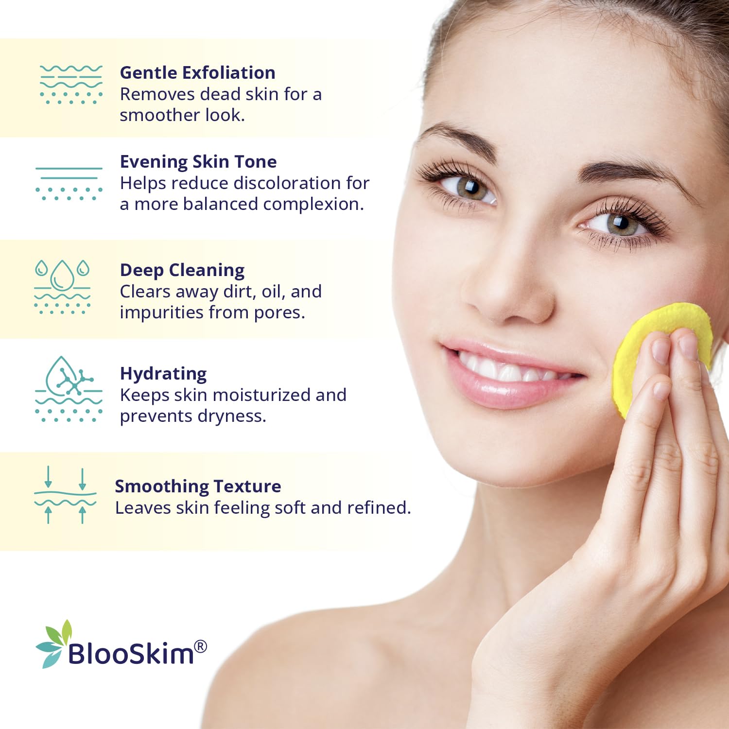Blooskim disco exfoliante curcuma para eliminar células muertas suavemente