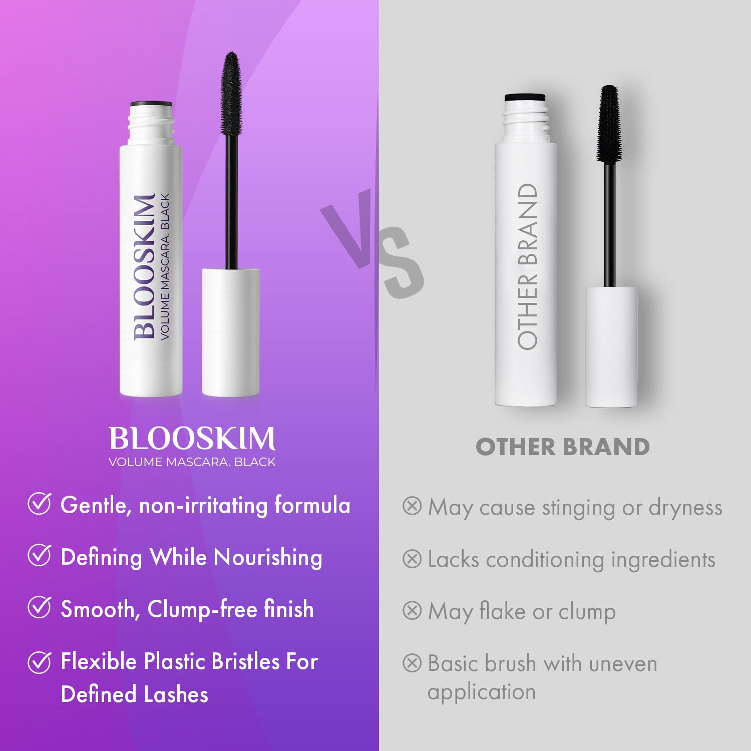 Blooskim Mascara finition-naturelle idéal pour le maquillage quotidien.