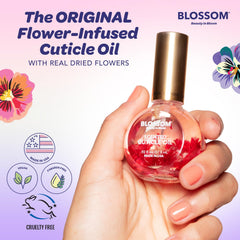 Textura hidratante Blossom ofrece suavidad a uñas y cutículas.