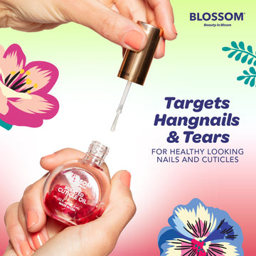 Blossom Frasco de 0.5 oz para uso diario de uñas saludables.