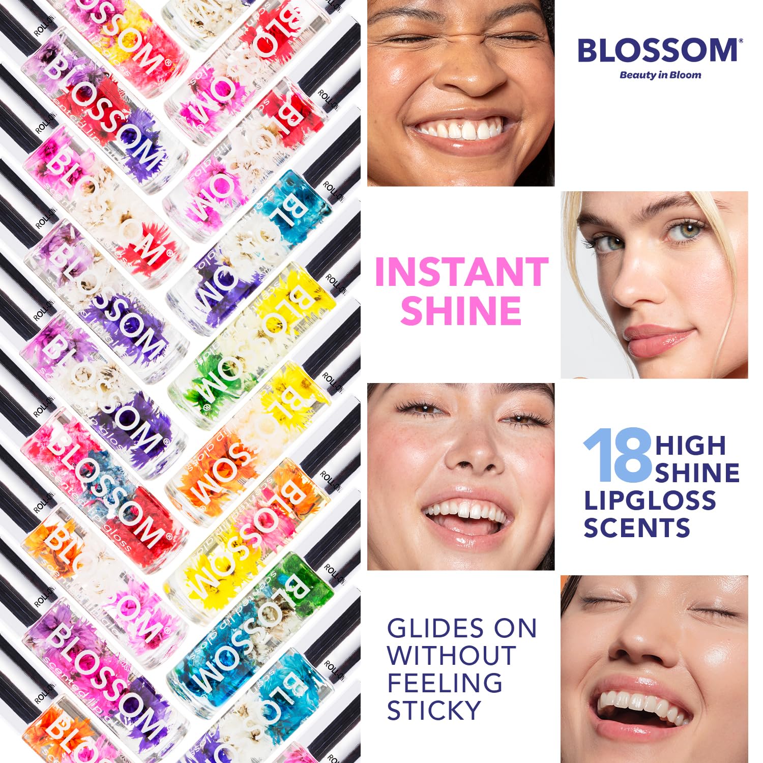 Producto Blossom hecho en Estados Unidos con fórmula vegana.