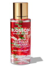 Blossom Remove sin acetona, botella con flores reales para uñas suaves.